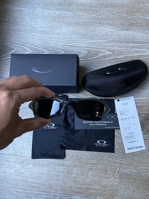 Oakley Splice Herren Wrap Sonnenbrille Schwarz mit Etui Box Beutel
