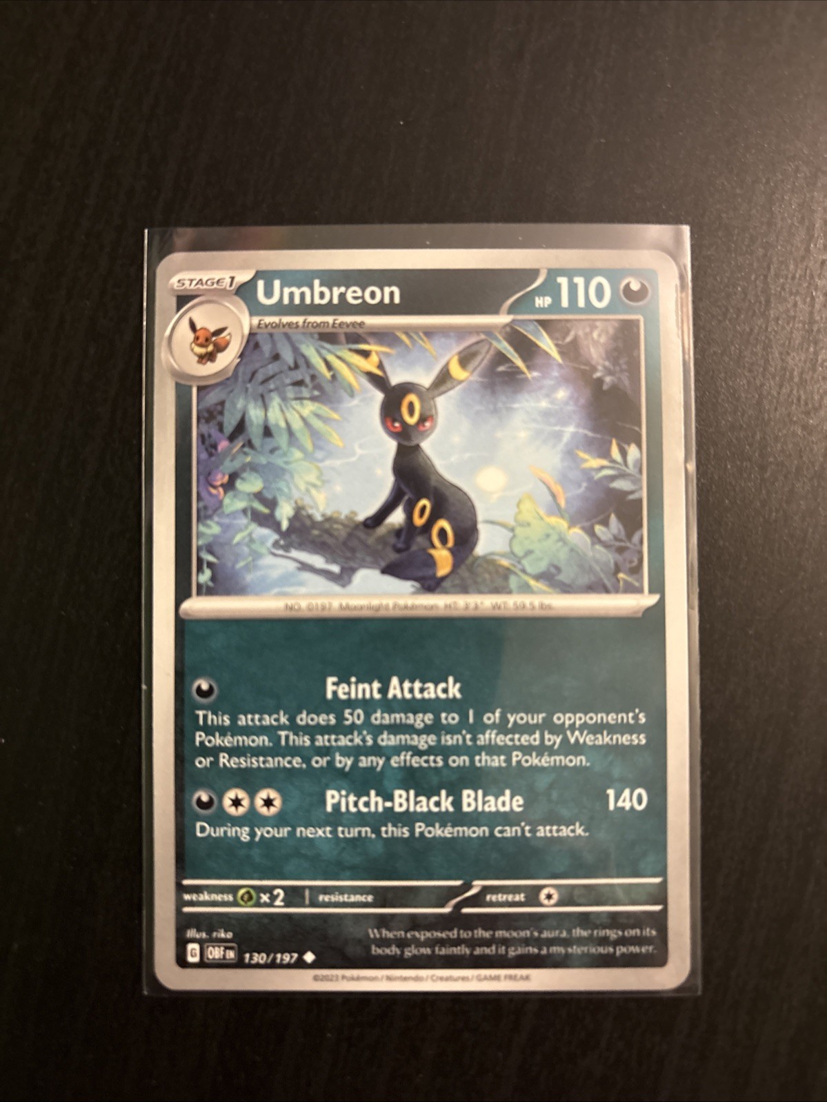 Umbreon 130/197 OBF Obsidian Flames Pokemon Card NM