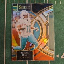 2023 Panini Select - Premier Level Tyreek Hill #142 Black & Red Prizm Die-Cut