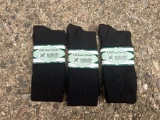 NOS Lot 3 vtg HABAND LifeTime Nylon 3 Ply Black Dress Socks 3 Pairs USA NWT NEW