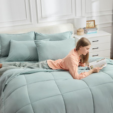 King Comforter Set - 7-Piece Bed in a Bag for All Seaon, Ultra Soft Bedding Set