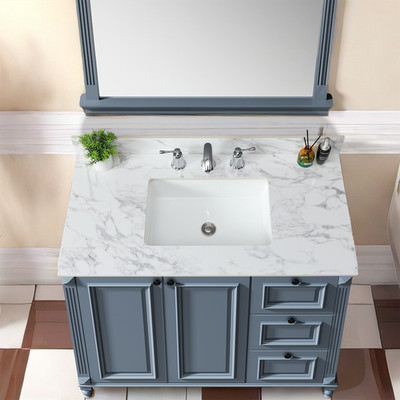 43''x22''Bathroom Vanity Top,sintered stone carra white   Barthroom Vanity Sink