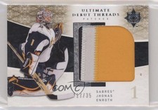 2009 Ultimate Collection Debut Threads 17/35 Jhonas Enroth Rookie Patch RC 1t6