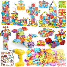 Building Toys, 234 Pieces Upgrade Gear Building Blocks Set Kids Tool Set with El