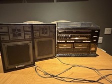 HiFi System. Sanyo. Play vinyl, cassette, CD & Radio from one integrated unit.