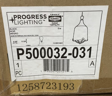 Progress Lighting P500032-031 Black Era Single Light 6"W Mini Pendant READ