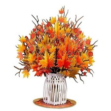 Paper Love HugePop 3D Pop Up Card, With Detachable Paper Maple Leaf Bouquet