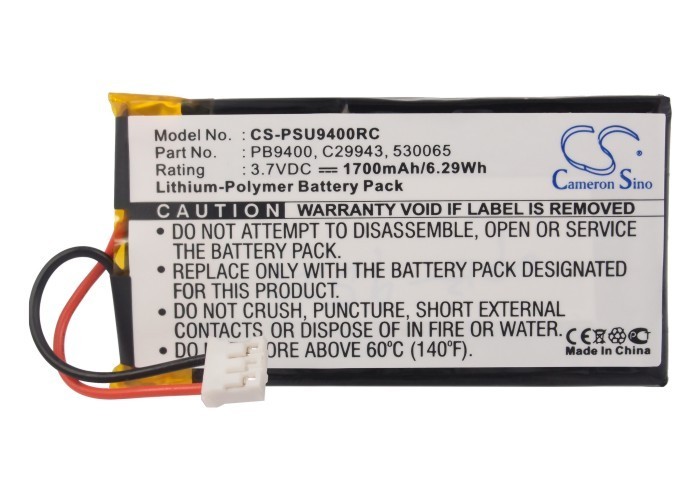 Internal Battery 1700mAh 3.7V for Philips TSU-9400 Replaces C29943 530065