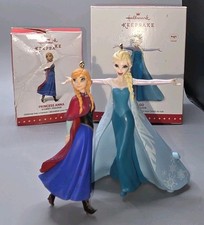 Hallmark Queen Elsa 2015 Princess Anna 2015 Disney Frozen Hallmark Ornaments Box