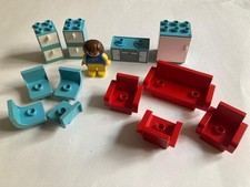 Vintage Lego Duplo Kitchen Set & Set Of Lounge Chairs