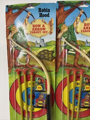 2 Pkgs Vintage 90's Robin Hood Bow & Arrow Target Set New | eBay