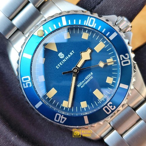 RARE Steinhart Ocean Marine Blue Gnomon Exclusive Automatic Diver Vintage Watch