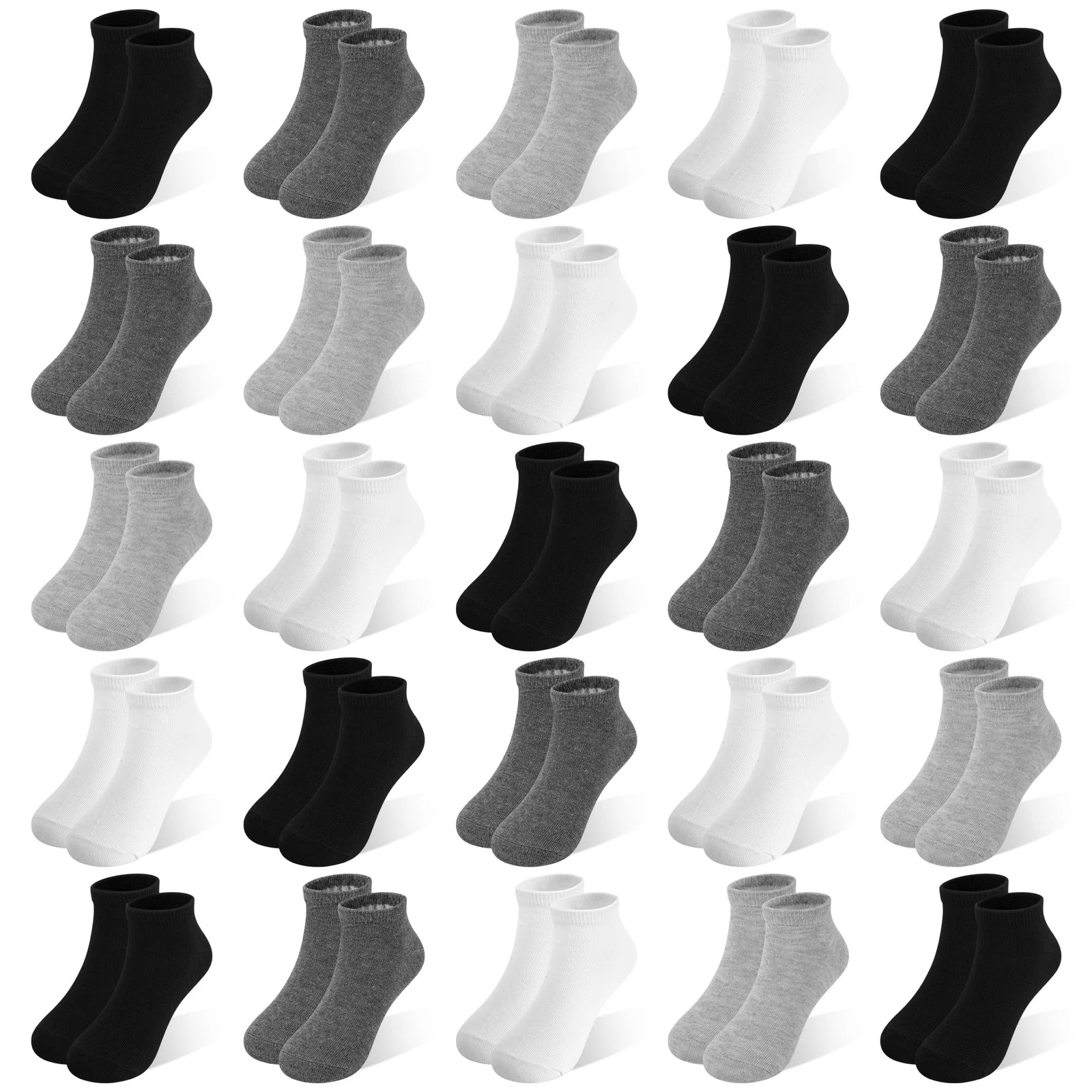 Toddler Socks 25 Pairs Kids Ankle Socks for Boys Girls Low Cut Sock Boys Athl...
