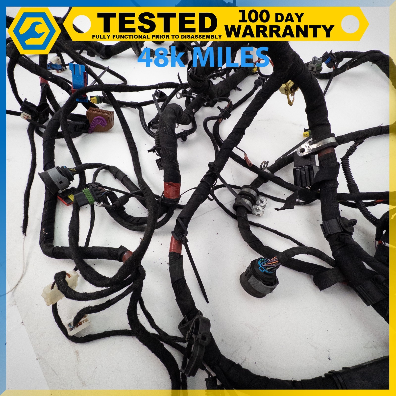 08-10 MASERATI GRANTURISMO 4.2L V8 ENGINE WIRING WIRE HARNESS W/ FUSE BOX OEM