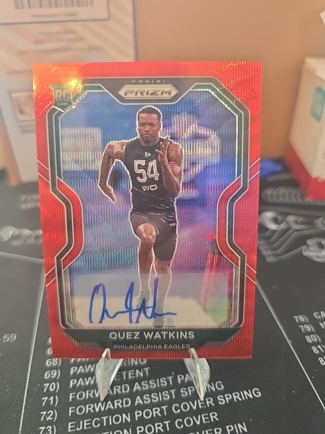 2020 Panini Prizm - Rookie Quez Watkins #344 Red Wave Prizm Autographs /149