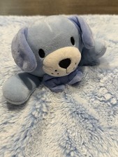Blue Puppy Dog Lovey Plush Blanket Toy Baby Security Toy Stuffed Animal