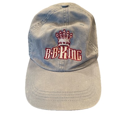 Vintage BB King Gray Strapback Cap Embroidered Hat Adjustable