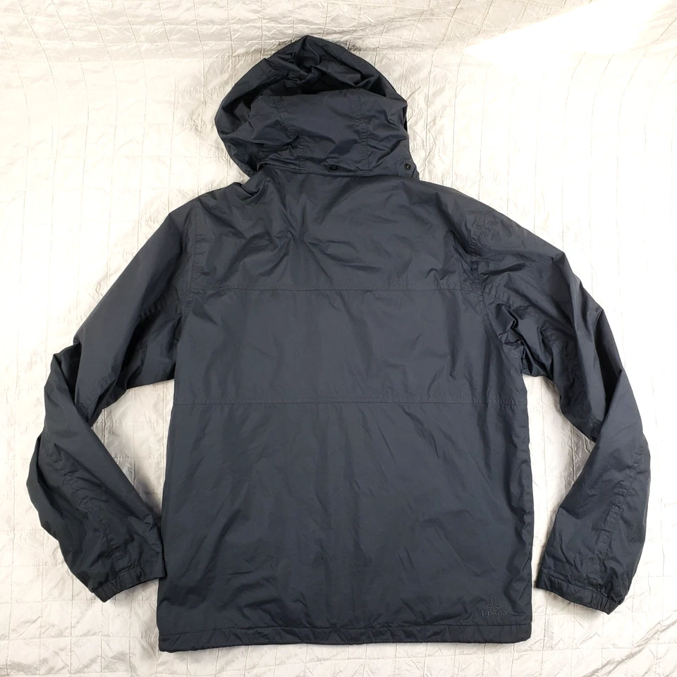 prAna Mens Size LARGE Gray Lightweight Zip Roaming Jacket 4 Zip Pockets Hooded - Image 2 of 4
