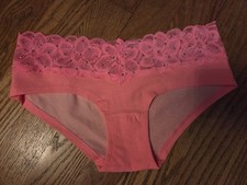 Victoria's Secret Pink Studded Floral Lace Waist Extra Low Rise Hipster XSmall 