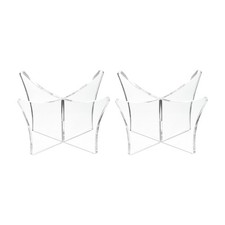 2Pcs 4.7" Acrylic Ball Display Stand Holder Football Basketball Bracket Clear