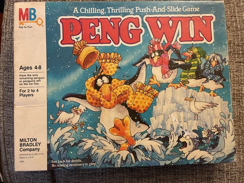 Vintage Milton Bradley Peng Win Board Game 1985 100% Complete