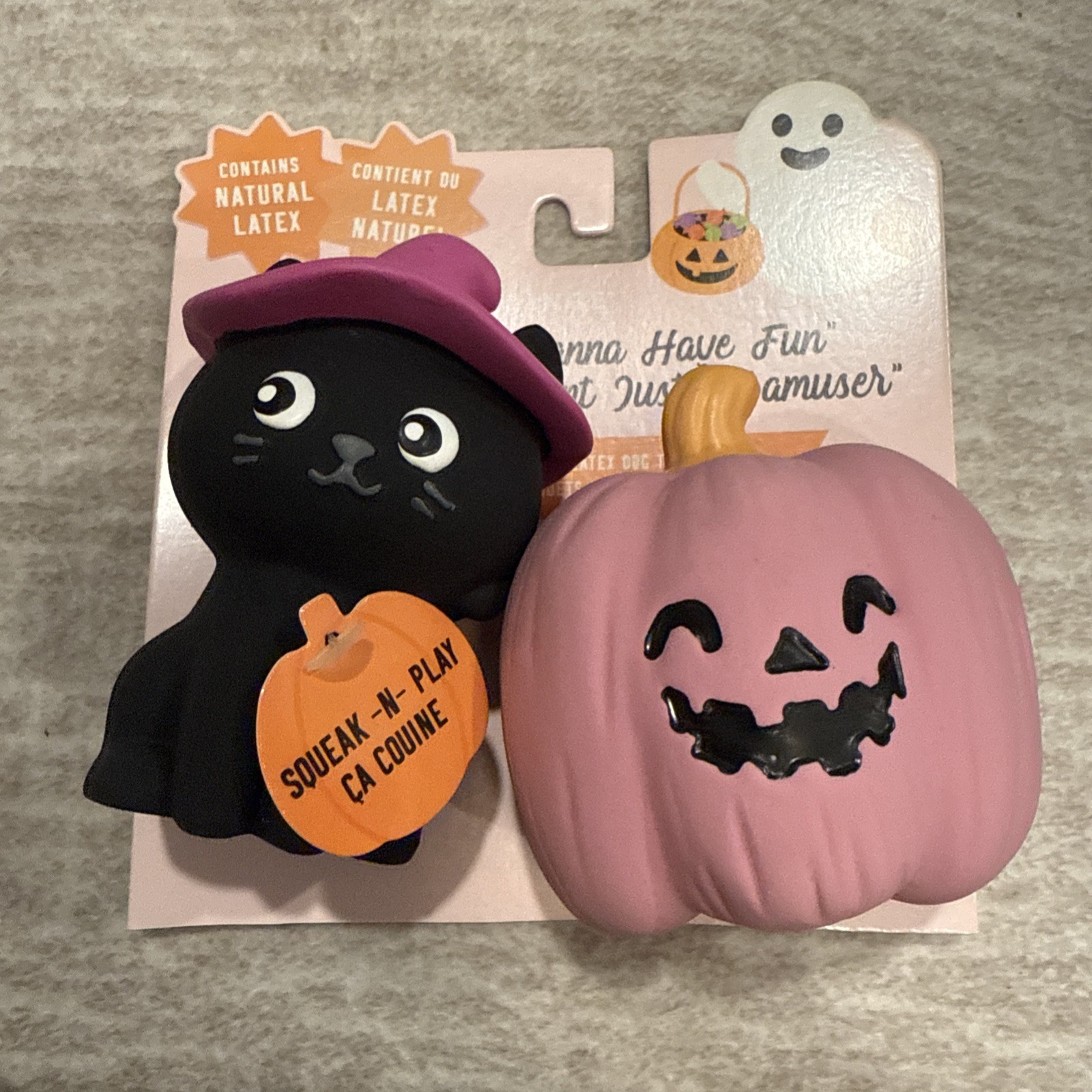 2 Halloween &ldquo;squeak&play Squeaky Latex  Pink & Black