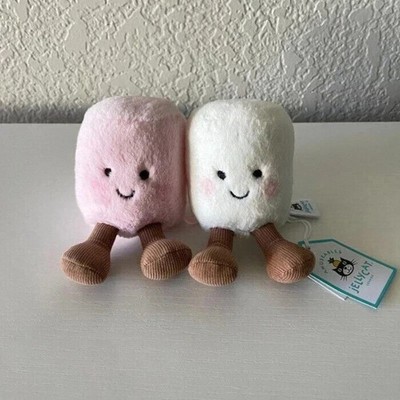 Authentic Jellycat Amuseables Pink And White Marshmallows plush