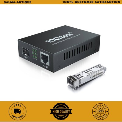 Gigabit Multi-Mode LC Fiber to Ethernet Media Converter with A SFP SX Module