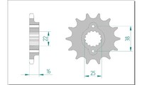 Antriebsritzel, Ritzel Teilung 525, 15 ZäHne 52608-15