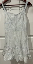 American Eagle Sleeveless Sundress Mini Dress Light Blue Casual Summer L 271