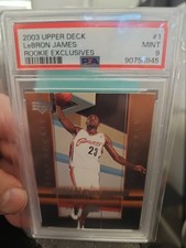 Lebron James 2003 Upper Deck UD Rookie Exclusives RC 1 PSA 9 MINT