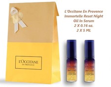 2 PC L'Occitane En Provence IMMORTELLE RESET NIGHT OIL IN SERUM 2 X 0.16 OZ NIB