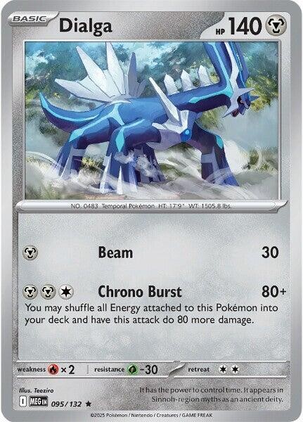 Dialga Rare ME01: Mega Evolution 095/132 NM Reverse Holo