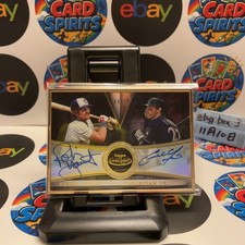 2019 Topps Gold Label Robin Yount Christian Yelich 04/10 Gold Framed Dual Auto