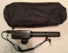 SONY ECM-Z200 Video Camera Electret Condenser Microphone w/ Pouch Untested