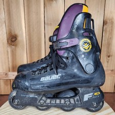 Bauer F3 Fitness Inline Hockey Skates 8 Black Asym Cuff Force Multiplier Canada