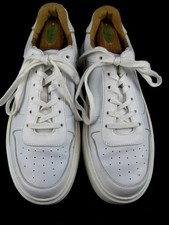 Allen Edmonds "OWEN" Leather Lace Sneakers 9 D White LIGHTLY WORN 718N