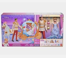 Disney Princess Ultimate Cinderella Gift Set Mattel 50 Pieces Carriage Dolls