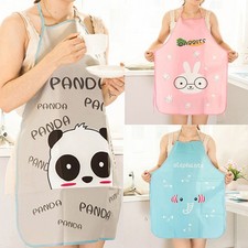Home Women Waterproof Cute Cartoon Kitchen Restaurant Cooking Bib Apron Aprons