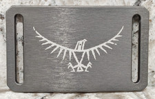 GRIP6 BELT BUCKLE - NATIVE AMERICAN EAGLE - GUNMETAL GRAY - THIN - 1.1 INCH WIDE