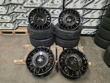 19" VW Golf Queenstown R8 AERO Alloy Wheels + TYRES Gloss Black MK6 7 8 A3