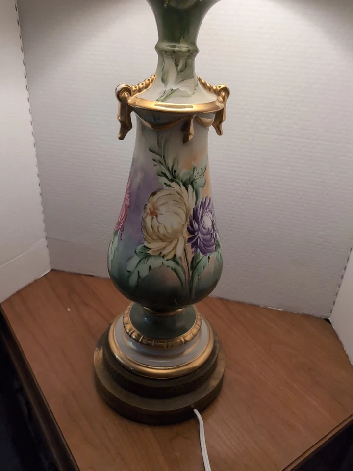 Lámpara de mesa Mid Century pintada y firmada a mano Foto 3 de 4