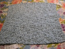 HANDMADE BABY BLANKET Blue Crochet Micro Fiber Afghan 26" x 27" NEW