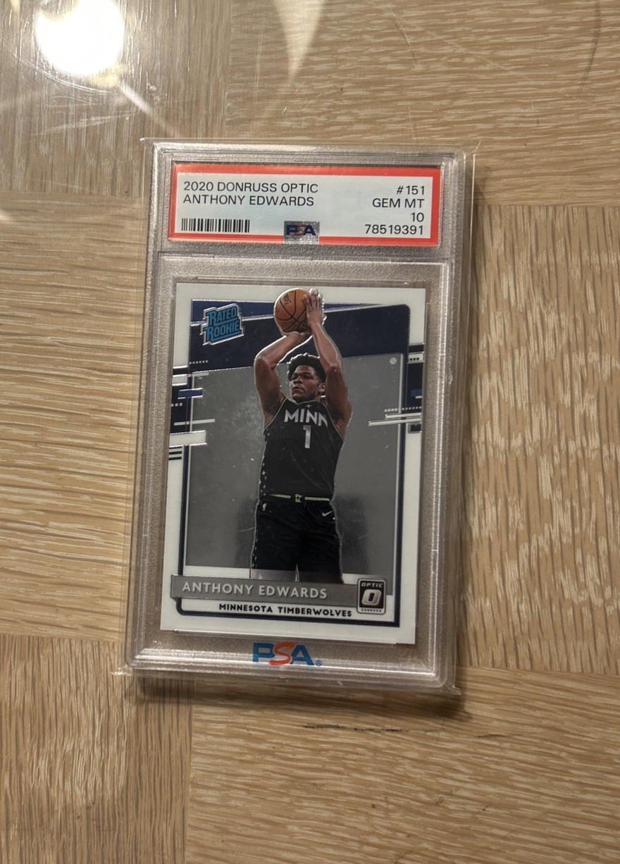 2020-21 Panini Donruss Optic Rated Rookie Anthony Edwards #151 PSA 10
