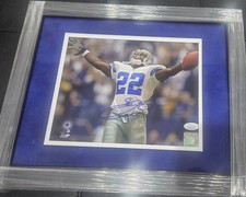 Emmitt Smith Signed 8x10 Photo Framed Dallas Cowboys Autograph JSA Certified NFL