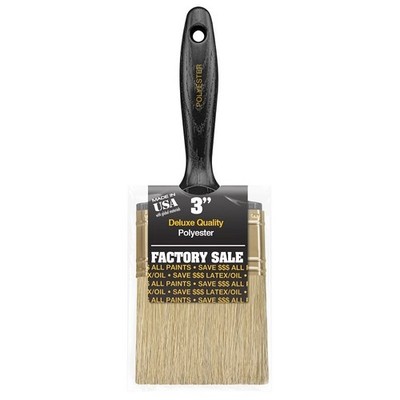 Wooster P3973-3 Paint Brush, 3 in W, 2-11/16 in L Bristle, Polyester Bristle, Wa