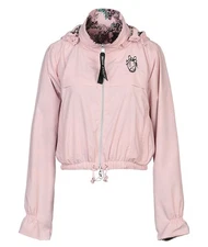 BOUTIQUE MOSCHINO JACKET HOODED WINDBREAKER REVERSIBLE $1,195 sz IT 42 US 8