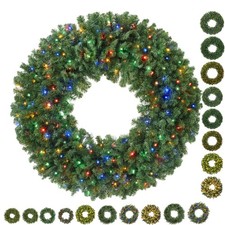 Artificial Holiday Christmas Wreath, Green Fir