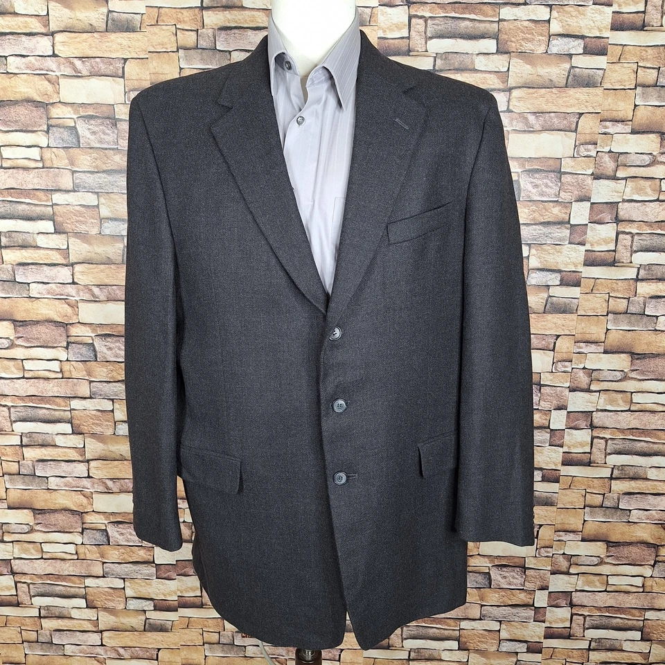 Chaqueta Abrigo Deportivo Gianfranco Ruffini Para Hombre 46L Gris 3 Botones VL Lana de Cordero Foto 2 de 4