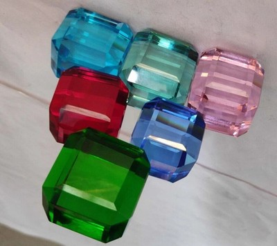 BMR Jewels Natürlicher MiX Topas Cube Cut 400 Ct, 5 Stück, AGL-zertifiziert